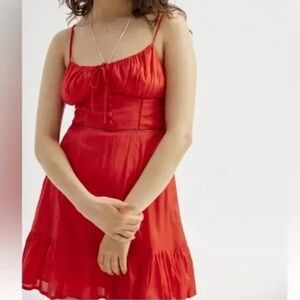 Urban Outfitters Silva Tie Bust Mini Dress
